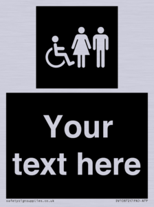 Custom information: black panel disabled female and male